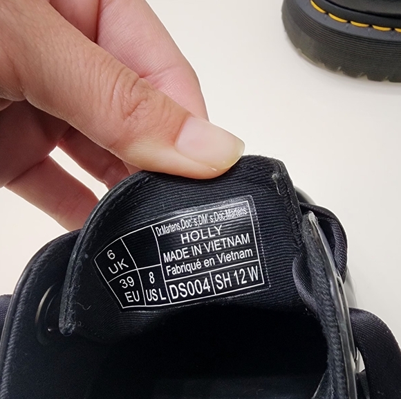 Dr. Martens Holly Women Leather Platform Shoes. Size 8. Satin Ribbon Laces. NWOT - Picture 12 of 12